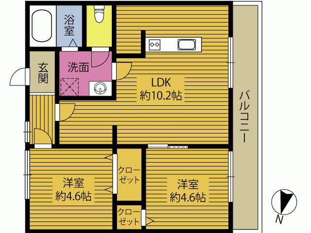 ＣＯＳＰＡ魚町の間取り