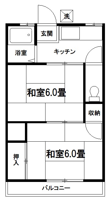 さいたま市大宮区堀の内町のアパートの間取り