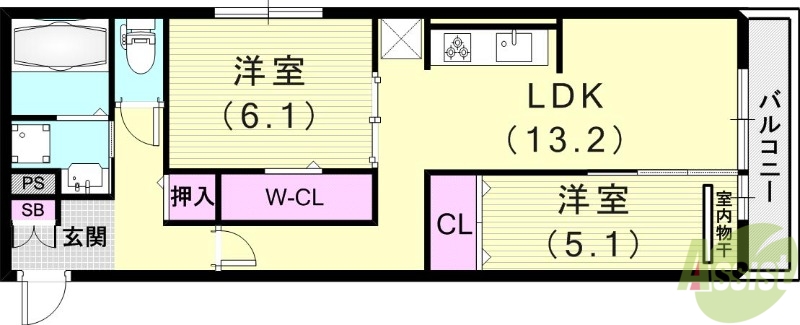 コンフィエ鳴尾の間取り