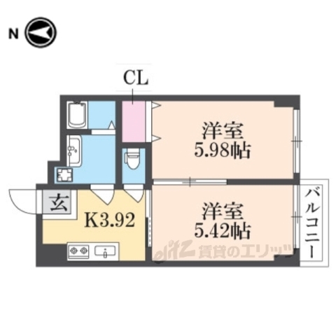 聖護院アパルトメントの間取り