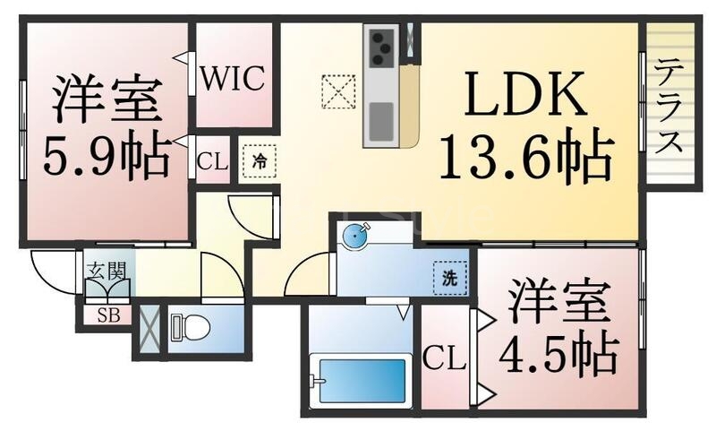 ソレーユ・コートの間取り