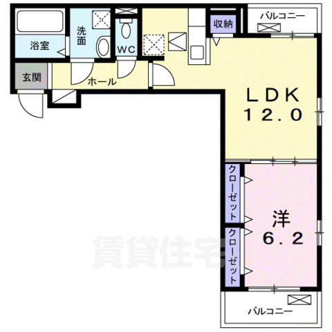 【堺市北区長曽根町のアパートの間取り】