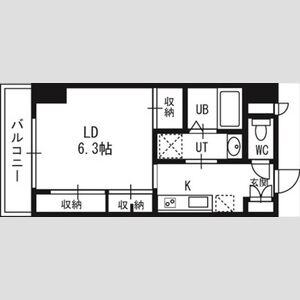 札幌市北区北六条西のマンションの間取り