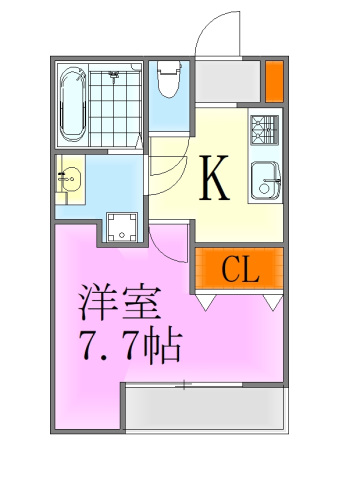 広島市佐伯区美の里のアパートの間取り