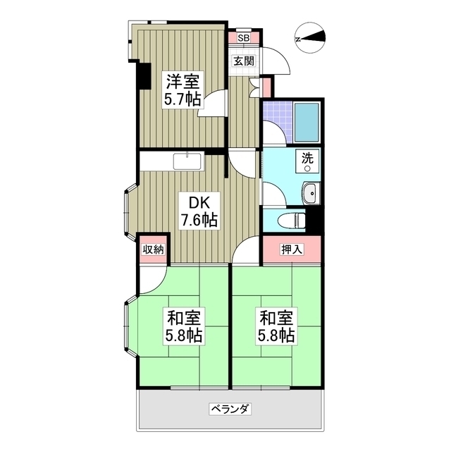 川口市川口のマンションの間取り