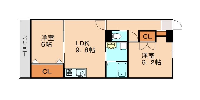 【糟屋郡志免町志免中央のマンションの間取り】