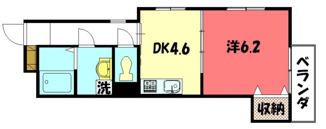 京都市左京区下鴨貴船町のマンションの間取り