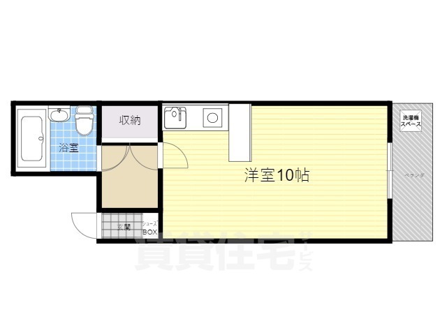 宇治市五ケ庄のマンションの間取り