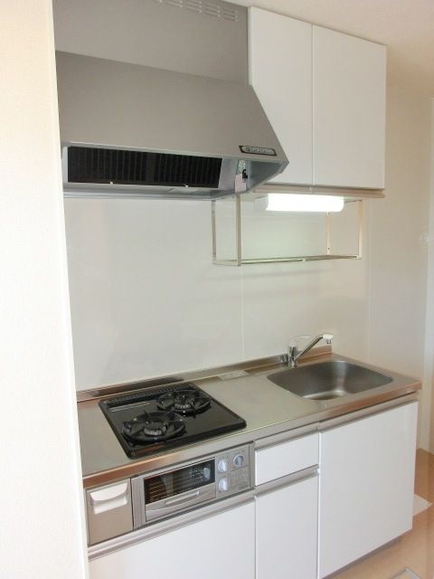 キッチン　２口ガスコンロ付のキッチン