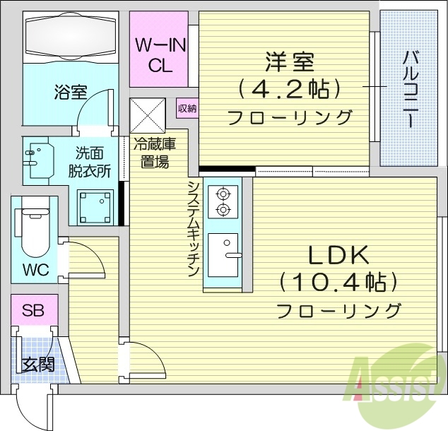 地下鉄東西線 南郷７丁目駅 徒歩3分 4階建 新築の間取り写真