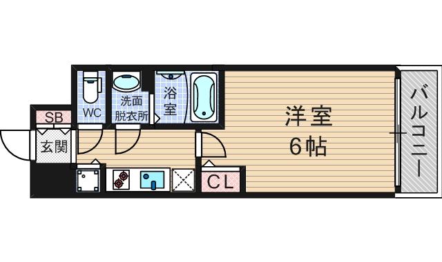 ＪＲ関西本線 ＪＲ難波駅 徒歩5分 15階建 築10年の間取り写真