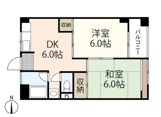 広島県広島市中区大手町３（マンション）の賃貸物件の間取り