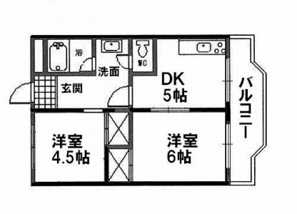 高松市太田下町のマンションの間取り