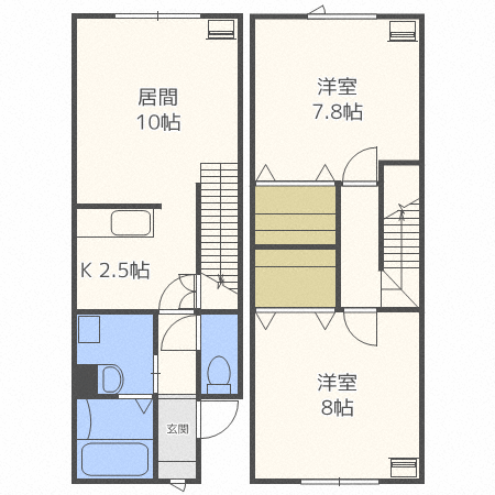 テラスハウス（厚別）の間取り