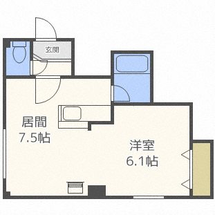 札幌市中央区南八条西のマンションの間取り
