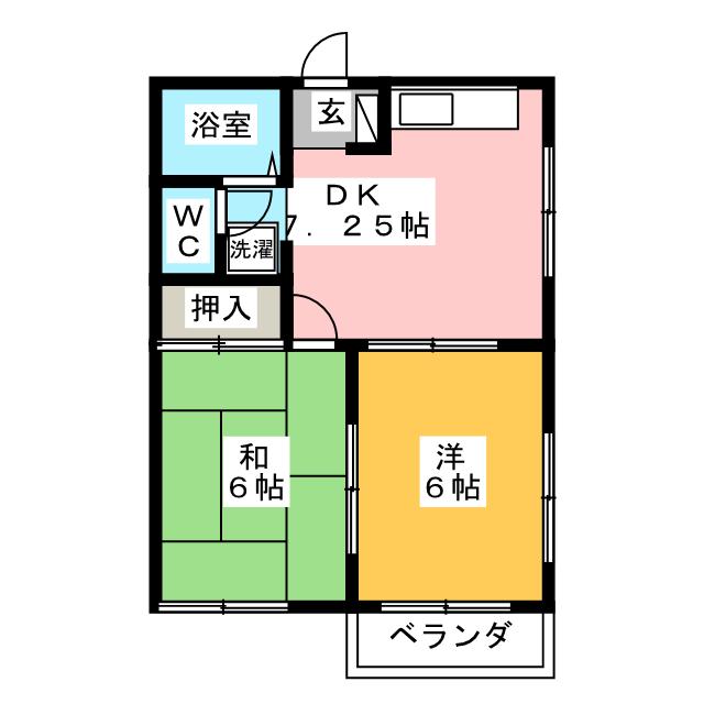 フラットエスワンの間取り