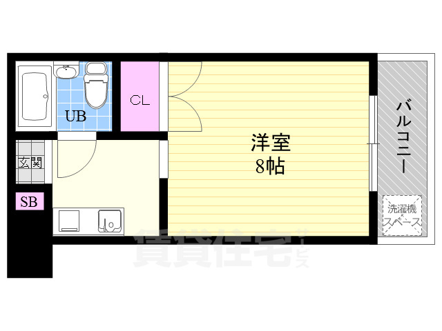 京都市伏見区深草西浦町７丁目のマンションの間取り