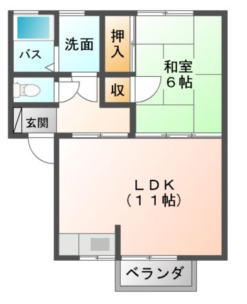 桔梗野ハイツの間取り