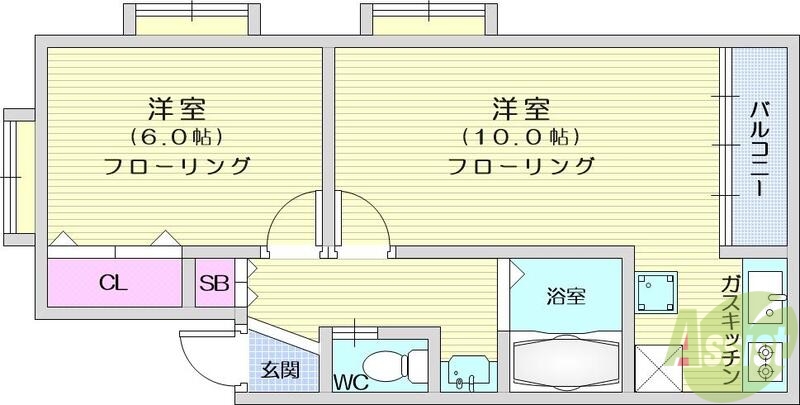 キャステール砂押1の間取り