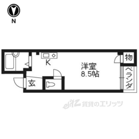 【京都市中京区壬生西大竹町のマンションの間取り】