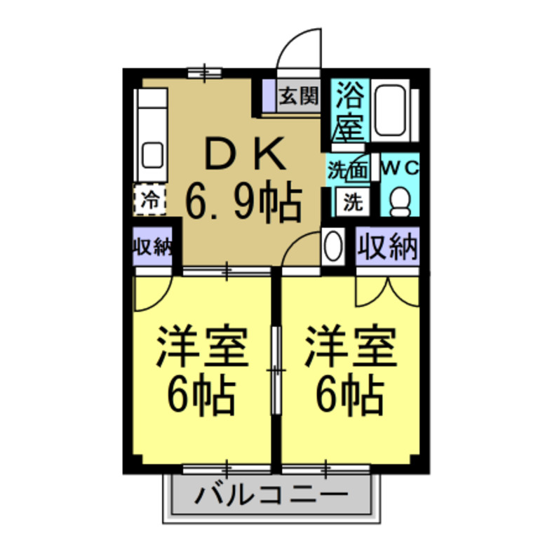 プリムローズ朝倉の間取り