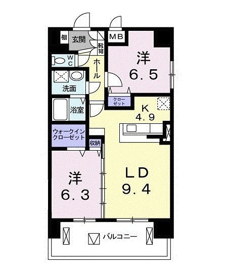 プリムヴェール金町の間取り