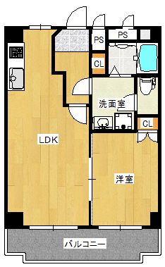 郡山市緑町のマンションの間取り