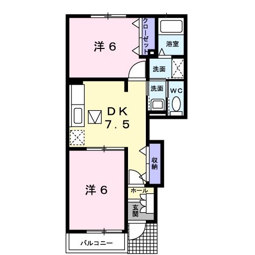 小千谷市大字千谷のアパートの間取り