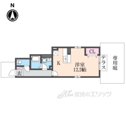 大和高田市西三倉堂のアパートの間取り