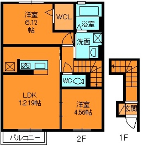 セジュール箸尾2の間取り