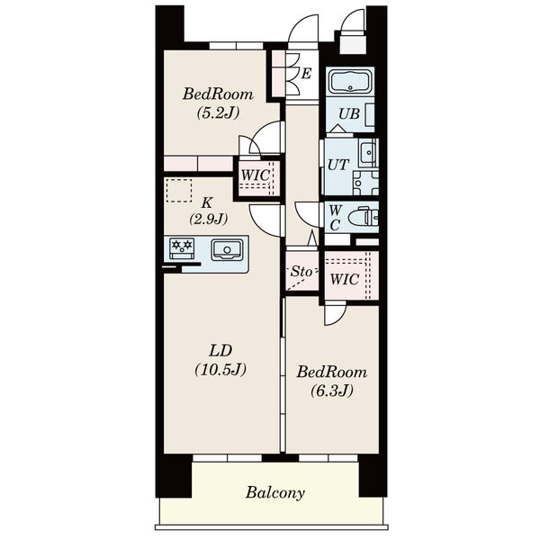 S-RESIDENCE茶屋ヶ坂Eastの間取り