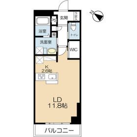 福岡市中央区地行のマンションの間取り