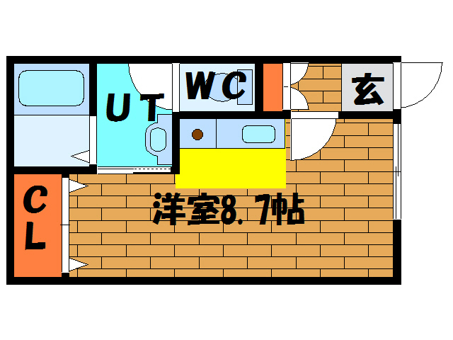 【函館市本町のアパートの間取り】