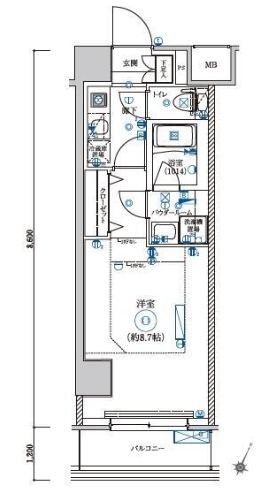 LEXE　AZEST横濱関内の間取り