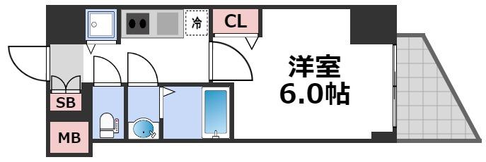 S-RESIDENCE堺筋本町Unoの間取り