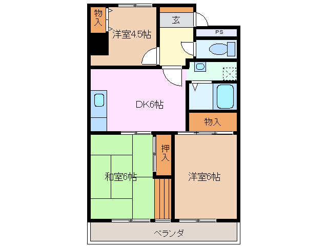 シャンボール西浦の間取り