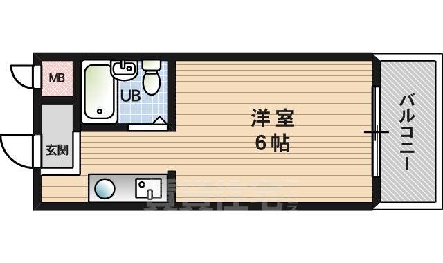 大阪市淀川区新北野のマンションの間取り