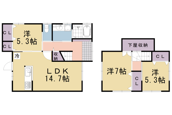 京都市西京区桂千代原町のその他の間取り