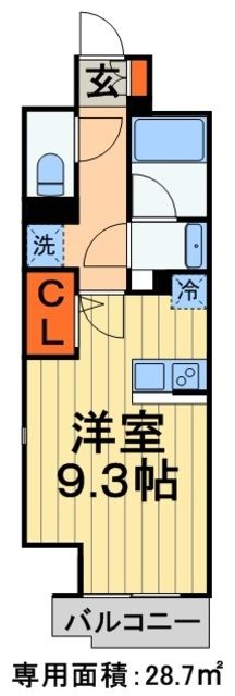 【千葉市中央区中央のマンションの間取り】