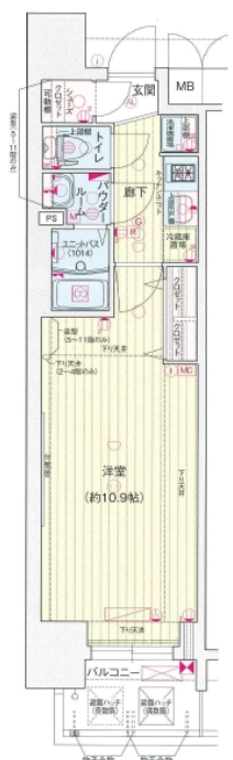 プレサンス丸の内リラティの間取り