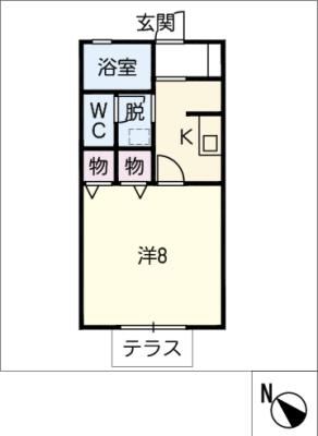 コーポＮＫＤ　Ｂ棟の間取り