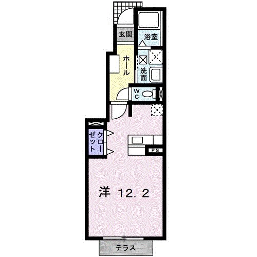 鹿児島市坂元町のアパートの間取り