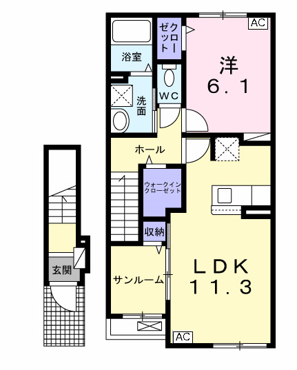 エスポワール宇佐南３の間取り