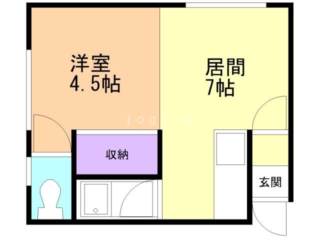 旭川市神楽五条のアパートの間取り