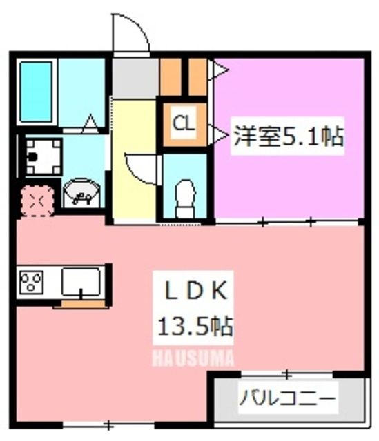 ラシーネ扇アカシアの間取り