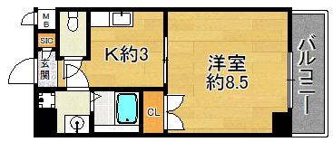 大阪市鶴見区緑のマンションの間取り