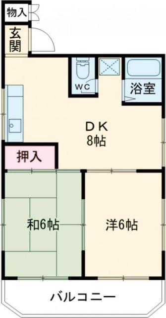 茂原市町保のマンションの間取り