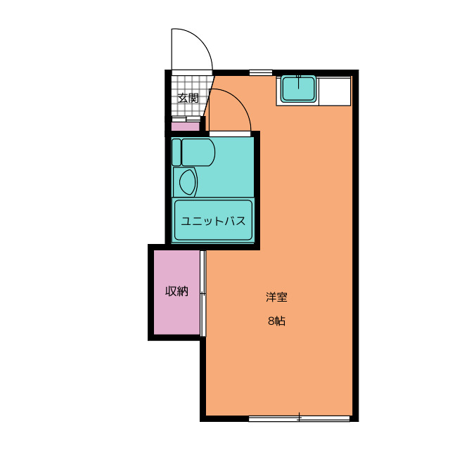 世田谷区桜丘のアパートの間取り