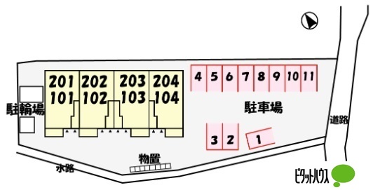 【仮称　安曇川町西万木アパートの駐車場】