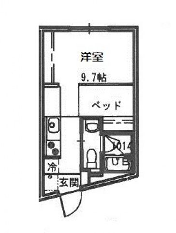 広島市佐伯区五日市中央のアパートの間取り